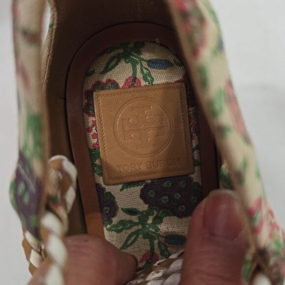 Tory Burch Antiquity Positano Lace-up Espadrilles Sandals Platform women's 7 - Picture 10 of 10